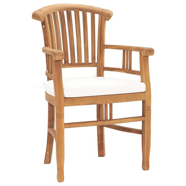 vidaXL 5d&iacute;ln&yacute; zahradn&iacute; j&iacute;deln&iacute; set s podu&scaron;kami masivn&iacute; teakov&eacute; dřevo