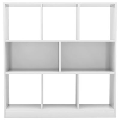 vidaXL Knihovna bílá s vysokým leskem 97,5 x 29,5 x 100 cm dřevotříska