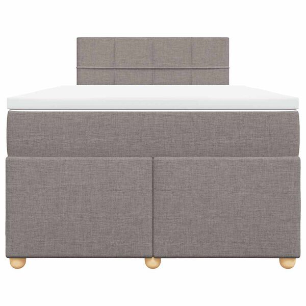 vidaXL Box spring postel s matrací taupe 120x190 cm textil