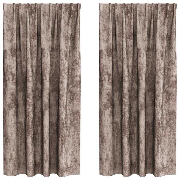 vidaXL Sametov&eacute; z&aacute;věsy 2 pcs Cappuccino 175 x 140 cm samet