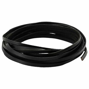 vidaXL Kožen&yacute; p&aacute;sek Čern&aacute; 1000 x 0,4 cm Kůže