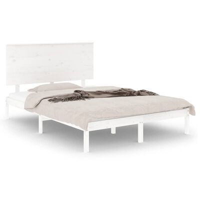 vidaXL Rám postele bílý masivní borovice 120 x 200 cm