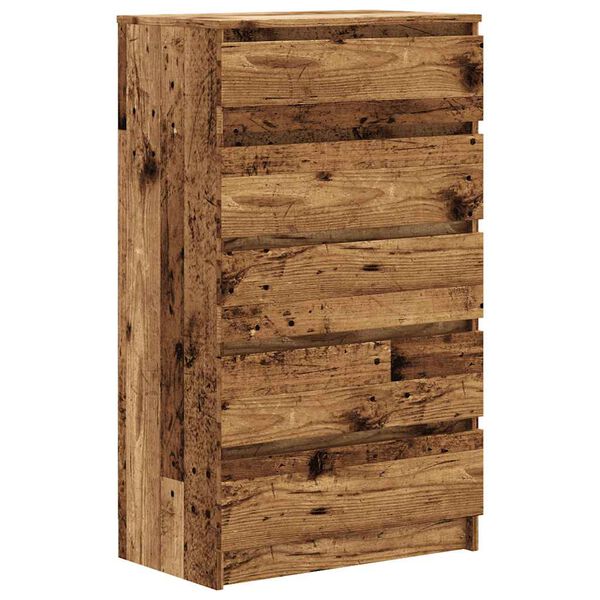 vidaXL Z&aacute;suvkov&aacute; komoda old wood 60 x 36 x 103 cm kompozitn&iacute; dřevo