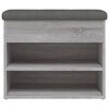 vidaXL Lavice s botníkem šedá sonoma 62 x 32 x 50 cm kompozitní dřevo