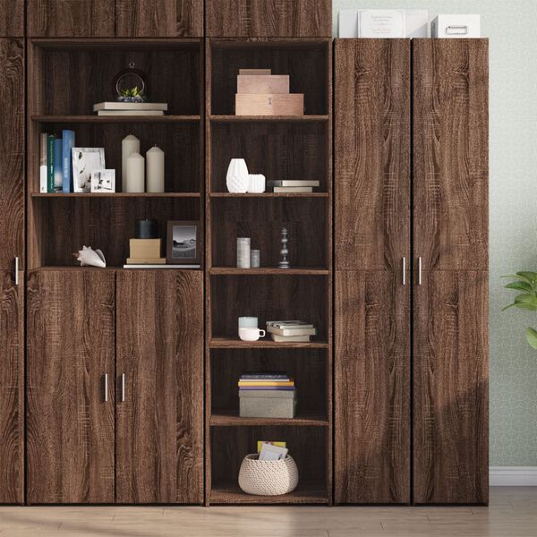 vidaXL Skříň highboard hnědý dub 50 x 41 x 185 cm kompozitní dřevo