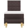 vidaXL Postel s boxspringem s matrac&iacute; Tmavě hněd&aacute; 90 x 200 cm textil