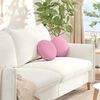 vidaXL Pol&scaron;t&aacute;ře na sedadla 2 pcs Růžov&aacute; &Oslash;30 x 13 cm textil
