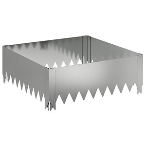 vidaXL Okraj tr&aacute;vn&iacute;ku 60 x 60 x 20 cm Ocel Stř&iacute;brn&aacute;
