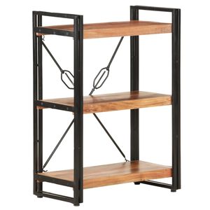 vidaXL Knihovna se 3 policemi 60 x 30 x 80 cm masivn&iacute; ak&aacute;ciov&eacute; dřevo