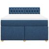 vidaXL Box spring postel s matrac&iacute; modr&aacute; 140x190 cm textil
