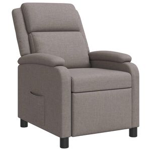 vidaXL Křeslo s funkc&iacute; ležen&iacute; Taupe Textil