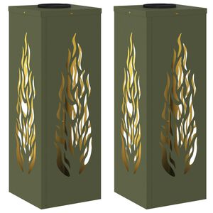 vidaXL Sol&aacute;rn&iacute; LED Cestovn&iacute; Světlo 2 pcs Olivově zelen&aacute;