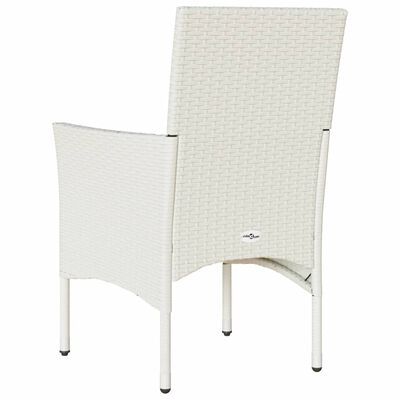 vidaXL Zahradní židle s poduškami 2 ks bílé polyratan