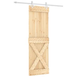 vidaXL Posuvn&eacute; dveře 70 x 210 cm Masivn&iacute; borov&eacute; dřevo (neupraven&eacute;)