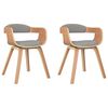 vidaXL J&iacute;deln&iacute; židle 2 ks taupe oh&yacute;ban&eacute; dřevo a textil