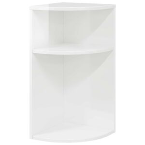 vidaXL Odkl&aacute;dac&iacute; stolek Vysoce leskl&aacute; b&iacute;l&aacute; 29,6 x 29,6 x 60 cm
