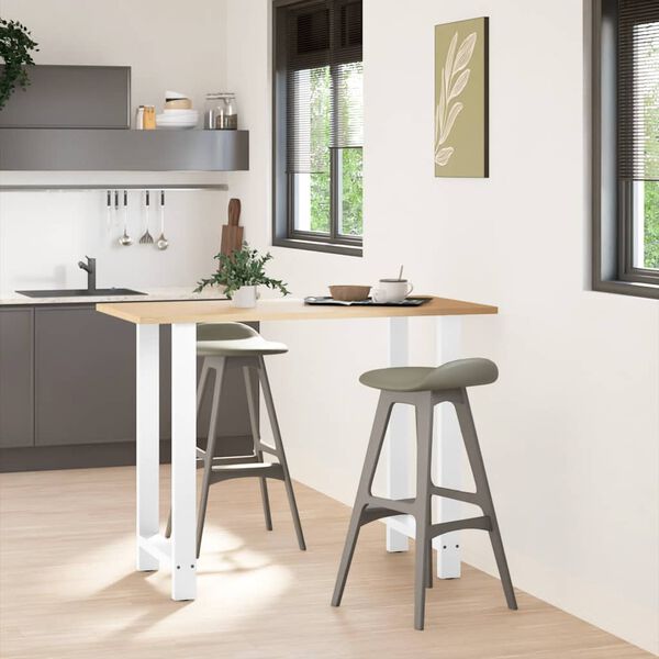 vidaXL Nohy barov&eacute;ho stolu b&iacute;l&eacute; 2 ks 60 x (100-101) cm ocelov&eacute;