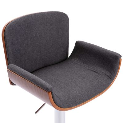 vidaXL Barová židle šedá textil