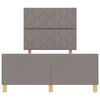 vidaXL R&aacute;m postele s čelo Taupe 120 x 200 cm textil
