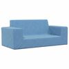 vidaXL 2m&iacute;stn&aacute; dětsk&aacute; pohovka modr&aacute; měkk&yacute; ply&scaron;