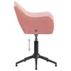 vidaXL Otočn&eacute; j&iacute;deln&iacute; židle 2 ks růžov&eacute; samet
