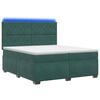 vidaXL Postel boxspring s matrac&iacute; Tmavě zelen&aacute; 200 x 200 cm Samet