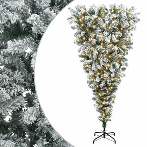 vidaXL Uměl&yacute; v&aacute;nočn&iacute; stromek s obr&aacute;cen&yacute;mi větvemi 150 cm 150 LED
