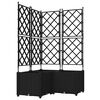 vidaXL Zahradn&iacute; pěstebn&iacute;k 3 ks Čern&aacute; 80 x 80 x 143 cm PP