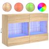 vidaXL N&aacute;stěnn&aacute; TV skř&iacute;ňka s LED osvětlen&iacute;m dub sonoma 98,5x30x60,5 cm