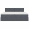 vidaXL Postel s &uacute;ložn&yacute;m prostorem s matrac&iacute; Tmavě &scaron;ed&aacute; 100 x 200 cm