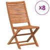 vidaXL Skl&aacute;dac&iacute; zahradn&iacute; židle 8 ks 51x66x95 cm masivn&iacute; ak&aacute;ciov&eacute; dřevo