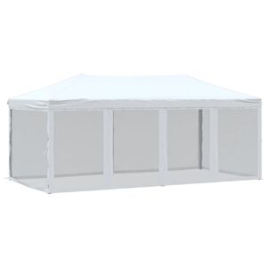 vidaXL Skl&aacute;dac&iacute; party stan s bočn&iacute;mi stěnami b&iacute;l&yacute; 3 x 6 m