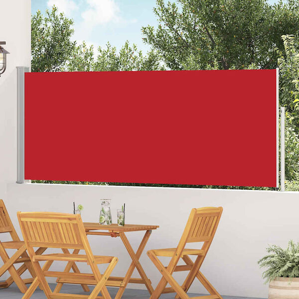 vidaXL Zatahovac&iacute; bočn&iacute; mark&yacute;za/z&aacute;stěna na terasu 120 x 500 cm červen&aacute;