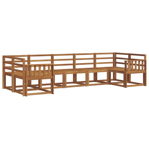 vidaXL Venkovn&iacute; pohovkov&aacute; souprava 7 pcs Př&iacute;rodn&iacute;