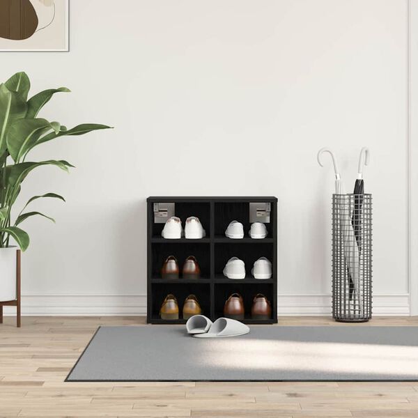 vidaXL Skříň na obuv Černý dub 52 x 30 x 50,5 cm kompozitní dřevo