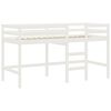 vidaXL Dětská patrová postel se závěsy bílá a černá 80x200 cm borovice