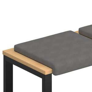 vidaXL Pol&scaron;t&aacute;ř na lavici 2 ks Mikrovl&aacute;kno Tmavě &scaron;ed&aacute; Hloubka 35 cm