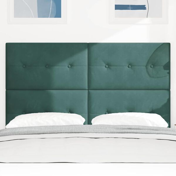 vidaXL LED hlavov&aacute; deska s LED p&aacute;sov&yacute;mi světly Zelen&aacute; 144 cm Polyester