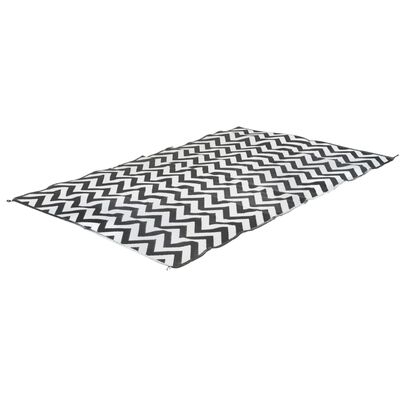 Bo-Camp Venkovní koberec Chill mat XL Wave 2,7 x 3,5 m černobílý
