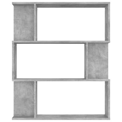 vidaXL Knihovna / zástěna betonově šedá 80 x 24 x 96 cm dřevotříska