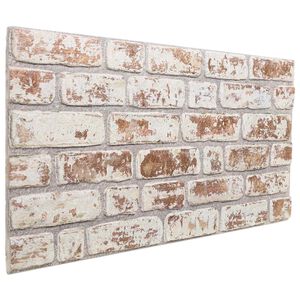 vidaXL N&aacute;stěnn&eacute; panely 10 ks 100 x 50 cm Červen&aacute; a B&iacute;l&aacute; EPS pěna