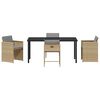 vidaXL Zahradní jídelní souprava s polštářem 5 pcs Béžová polyratan