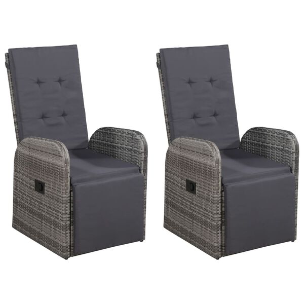 vidaXL 5dílný zahradní jídelní set šedý