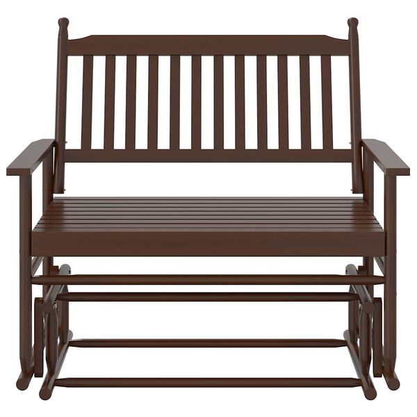 vidaXL Lavice glider hněd&aacute; 118 x 70 x 104,5 cm masivn&iacute; topolov&eacute; dřevo