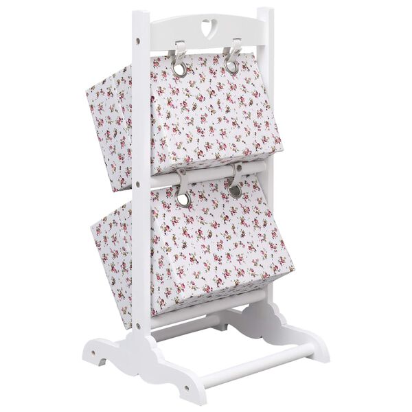 vidaXL Reg&aacute;l se 2 ko&scaron;&iacute;ky květovan&yacute; 35 x 35 x 72 cm dřevo