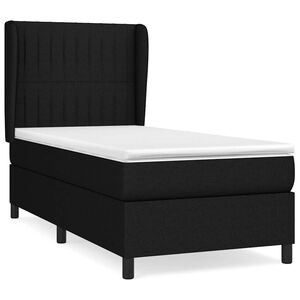 vidaXL Box spring postel s matrac&iacute; čern&aacute; 80 x 200 cm textil