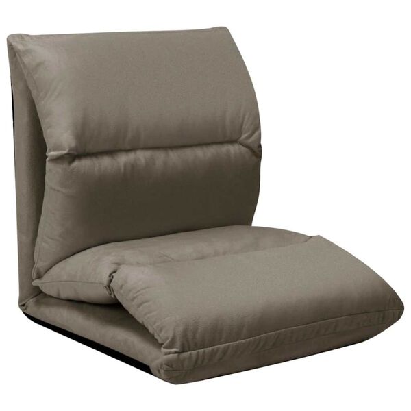 vidaXL Skl&aacute;dac&iacute; leno&scaron;ka na podlahu tmavě &scaron;ed&aacute; mikrovl&aacute;kno