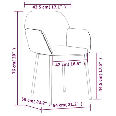 vidaXL jídelní židle 2 ks krémové samet