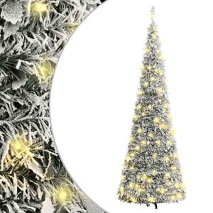 vidaXL Uměl&yacute; v&aacute;nočn&iacute; stromek pop-up zasněžen&yacute; 100 LED diod 150 cm