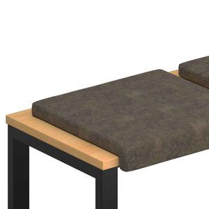 vidaXL Pol&scaron;t&aacute;ř na lavici 4 ks Uměl&yacute; semi&scaron; Tmavě &scaron;ed&aacute; Hloubka 35 cm